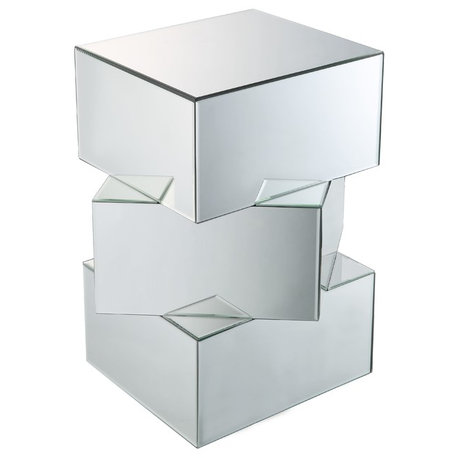 ACME Meria End Table, Mirrored