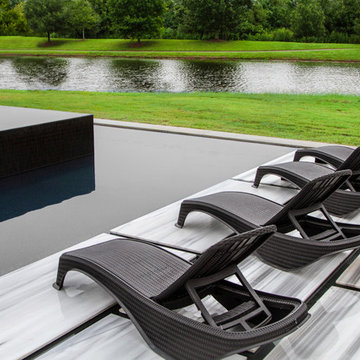 Contemporary Perimeter Overflow Pool