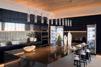 Example of a minimalist kitchen design in Louisville