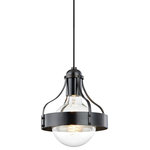 Mitzi by Hudson Valley Lighting - Violet 8.75" 1-Light Pendant, Old Bronze - Violet uses industrial textures in a design that is more modern than Machine Age.