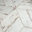7.13"x16.38" Lambris Naveta Porcelain Floor/Wall Tiles, Set of 13, Blanc