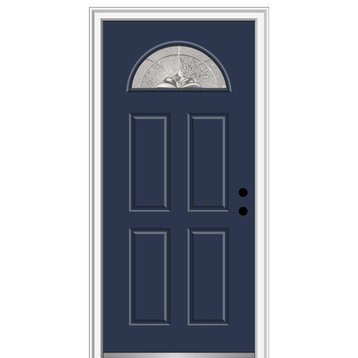 Heirloom Master 1/4 Lite 4-Panel Naval Front Door, 37.5"x81.75", Left Hand in-Sw