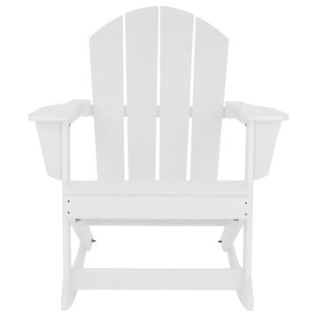 Keller HDPE Plastic Outdoor Rocking Chair in White