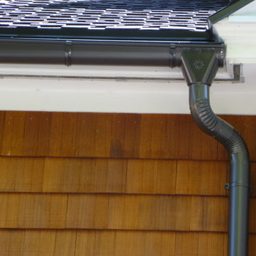 aluminum half round seamless gutters, heat cables ice melting leaf protection