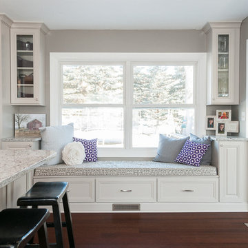 Open Floor Plan in Sharkey Grey and Moon White Granite