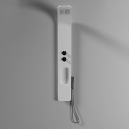 LUSSO STONE STARK STONE RESIN THERMOSTATIC SHOWER PANEL WITH WATERFALL SPOUT - Products