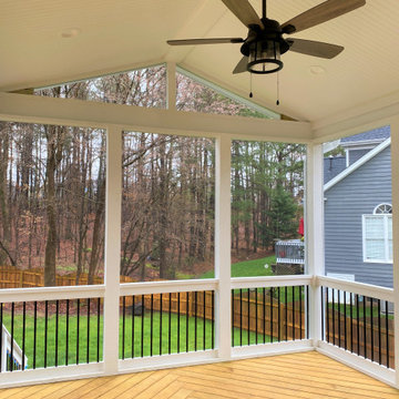 Screened in Porch with Ceiling Fan