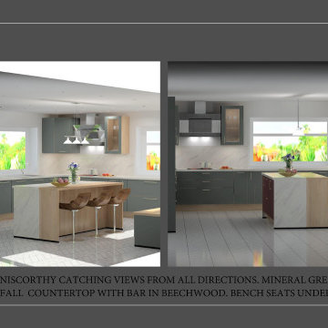 Various Styled Kitchens in3D Drawings