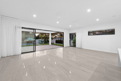 Photo of a contemporary living room in Gold Coast - Tweed.