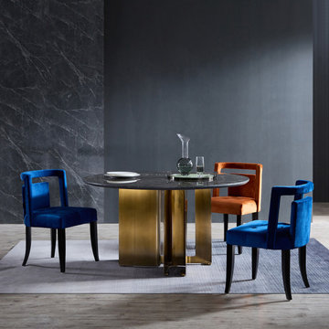 Valor Blue Velvet Dining Chair