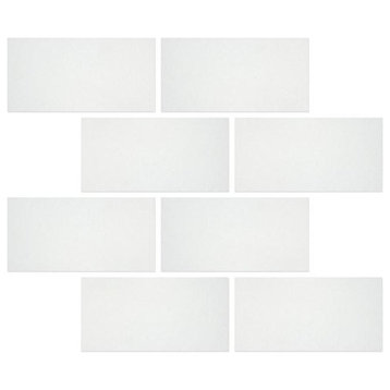6 X 12 Thassos White Marble Honed Subway Brick Field Tile