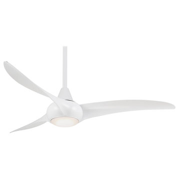 Minka Aire F844-WH Light Wave, LED 52" Ceiling Fan, White