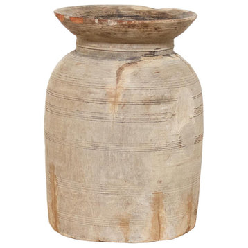 Primitive Wooden Pot-Aum