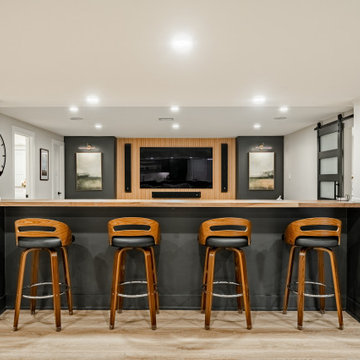 Chester Springs Basement Remodel | Full Wet Bar, Game Room & Entertainment Suit