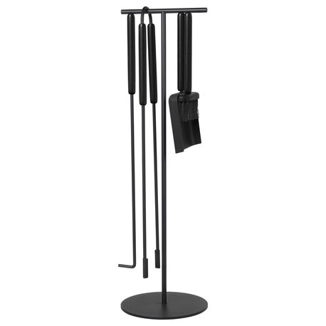 Ashi Fireplace Tool Set 5Pc, Black Handle