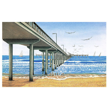 David Linton Day Time Ocean Beach Art Print, 12"x18"