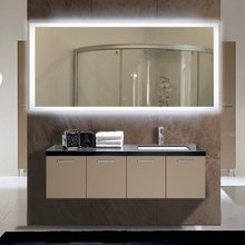 vanity mirror and lighting for studio