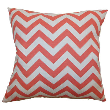 The Pillow Collection Pink Stinnett Throw Pillow Cover, 18"x18"