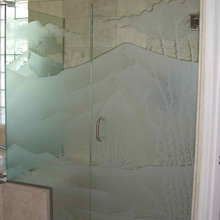 Etched Shower Glass