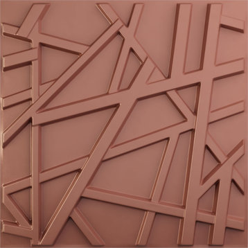 Evergreen EnduraWall Decorative 3D Wall Panel, 19.625"Wx19.625"H, Champagne Pink