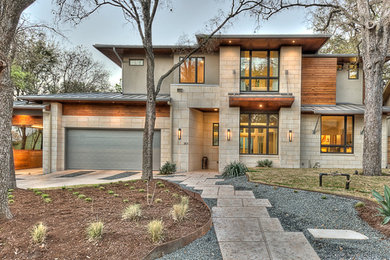 Inspiration for a contemporary exterior home remodel in Austin