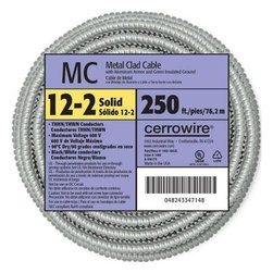 Cerrowire - Cerrowire 250 ft. Coil 12-2 MC Aluminum Cable 1483-1602G - Cable Management