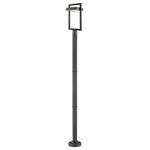 Z-Lite - Z-Lite 566PHBR-567P-BK-LED Luttrel 1 Light Outdoor Post Mount in Black - A contemporary flavor with soft charm highlights the features of this black aluminum outdoor post mounted fixture. A single energy-efficient bulb offers just the right amount of lighting through a frosted glass shade, bringing a hint of Art Deco feel to a modern space.