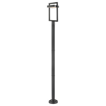 Z-Lite 566PHBR-567P-BK-LED Luttrel 1 Light Outdoor Post Mount in Black