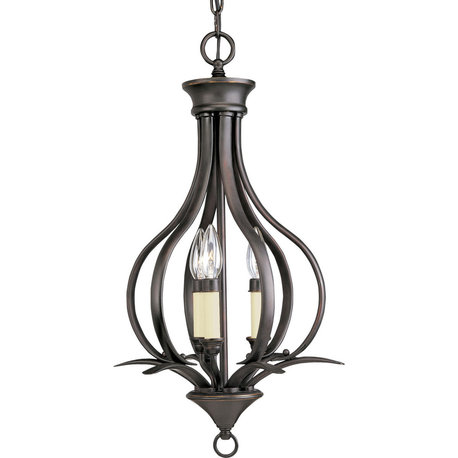 3-Light Foyer, Antique Bronze