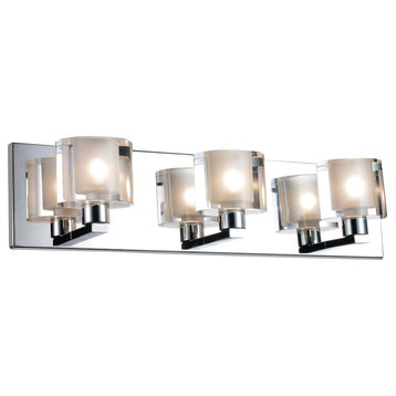 3 Light Wall Sconce With Chrome Finish