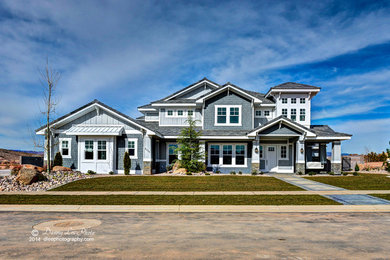Arts and crafts home design photo in Salt Lake City