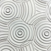 White Swirl 4.75 in x 4.75 in. Porcelain Decorative Mosaic Tile