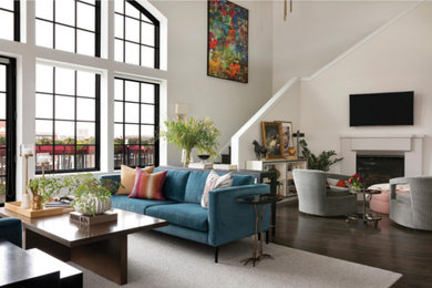 Example of a living room design in Indianapolis