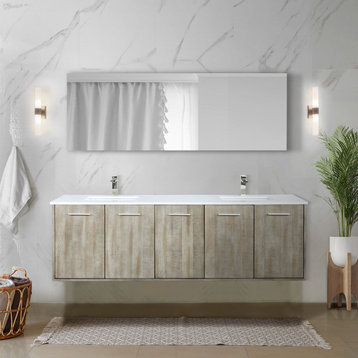 Fairbanks Bath Vanity, Brushed Nickel Faucet 72", Marble Top Vanity Complete Set