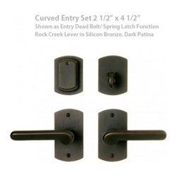 Rocky Mountain Hardware Curved Entry Set 2 1/2&Prime; x 4 1/2&Prime; - Brackets