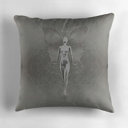 The Silver Leaf Fairy - Decorative Pillows
