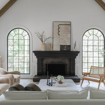 East Cobb Modern Makeover Kitchen Sunroom and Living Room