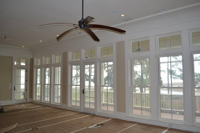 Arts and crafts family room photo in Atlanta