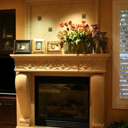 Aged Stone fireplaces - Indoor Fireplaces