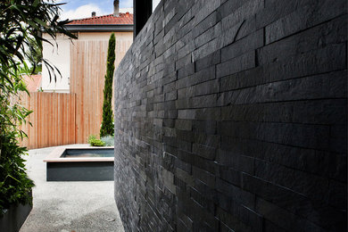 Idée de décoration pour une terrasse design.