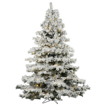 Vickerman Flocked Alaskan Pine Tree, 3', Warm White Led Lights