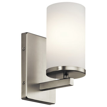 Crosby 1 Light Wall Sconce, Brushed Nickel