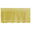 Emelia Sheer Solid Gold Kitchen Curtain, Valance