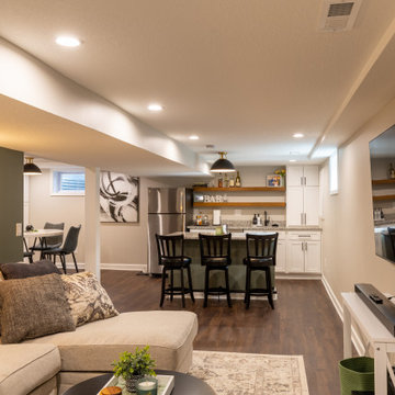 Transitional Basement Remodel Prairie Village, KS