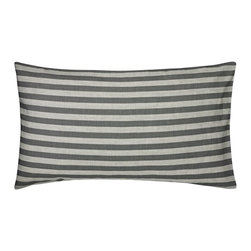 Natural Little Stripe Slate Scatter Cushion Cover - Bed Cushions