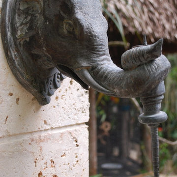 Asian elephant candle holders