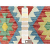 Colorful, Flat Weave Natural Wool, Hand Woven Afghan Kilim Rug, 8'3"x9'9"