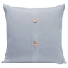 Organic Solid Decorative Cotton Pillow, Stone Blue