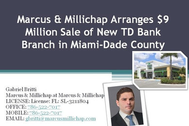 Gabriel Britti - New TD Bank Branch in Miami-Dade County