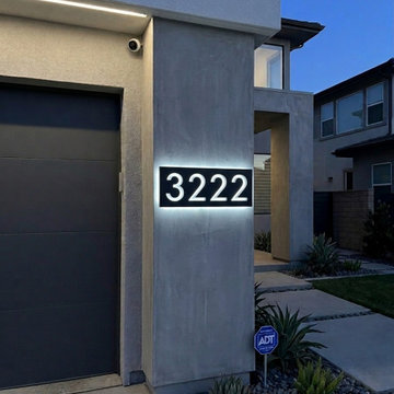Modern Backlit LED House Numbers